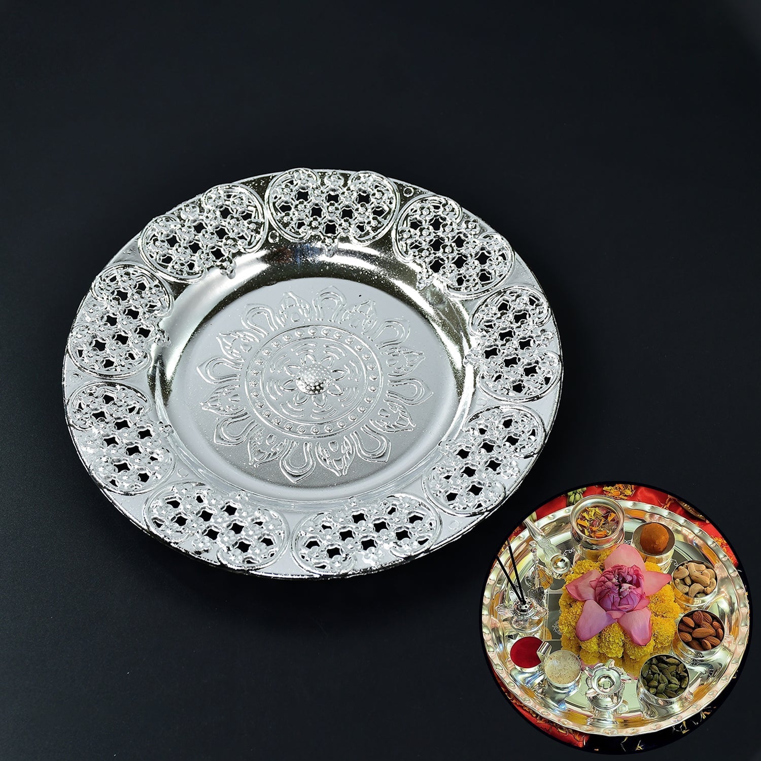 Decorative Pooja Thali set for rituals Decorative Pooja Thali set for rituals